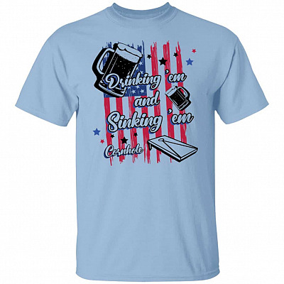 Drinking Sinking (Bright) t, Light Blue, Unisex T-Shirt