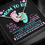 Mom To Be Ten Little Fingers And Ten Little Toes New Mom Interlocking Hearts Pendant Necklace