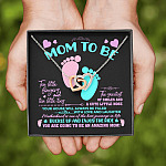 Mom To Be Ten Little Fingers And Ten Little Toes New Mom Interlocking Hearts Pendant Necklace