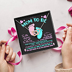 Mom To Be Ten Little Fingers And Ten Little Toes New Mom Interlocking Hearts Pendant Necklace