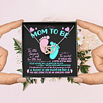 Mom To Be Ten Little Fingers And Ten Little Toes New Mom Interlocking Hearts Pendant Necklace