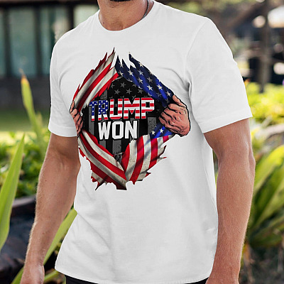 Alternative view of Trump Won T-Shirt - Save America Pro Trump Shirt - Trump 2024 Gift