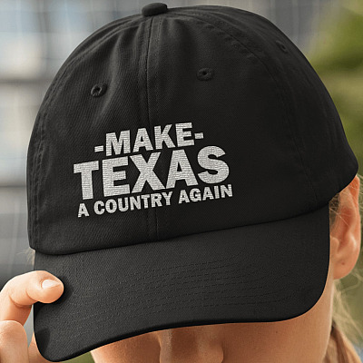 Alternative view of Make Texas A Country Again Twill Cap - High-Profile Snapback Hat - Texas Lover Trucker Hat