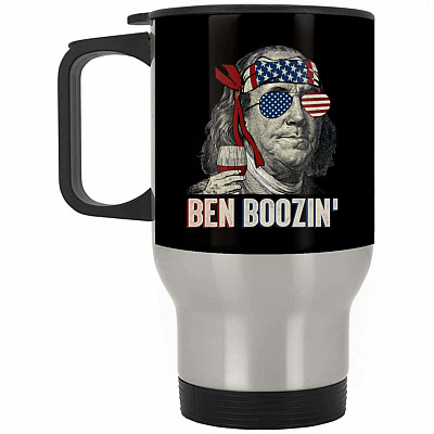 14 oz. Silver Travel Mug