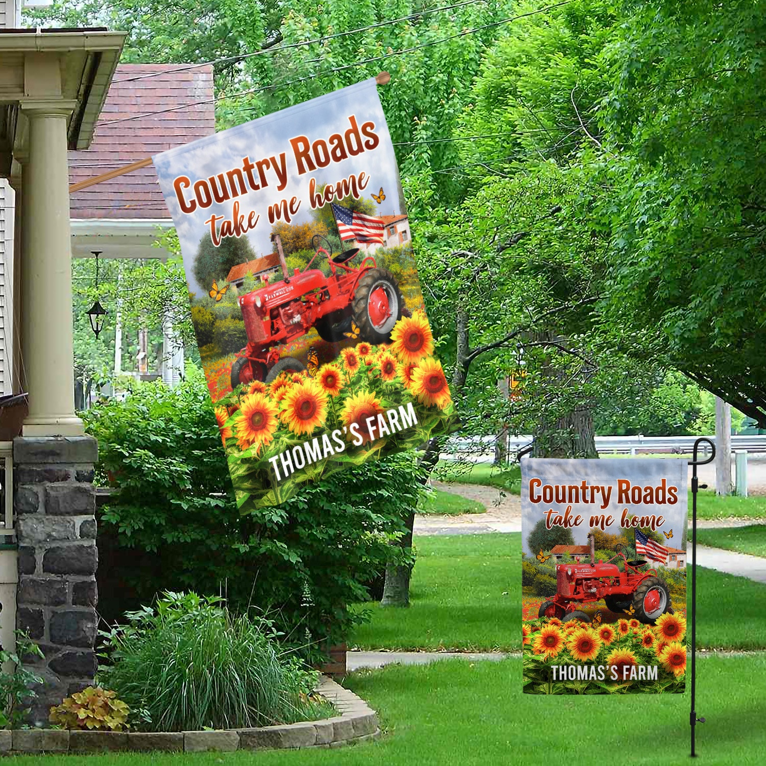 6UT. Country Road (Sample Design) Garden & House Mockup 1