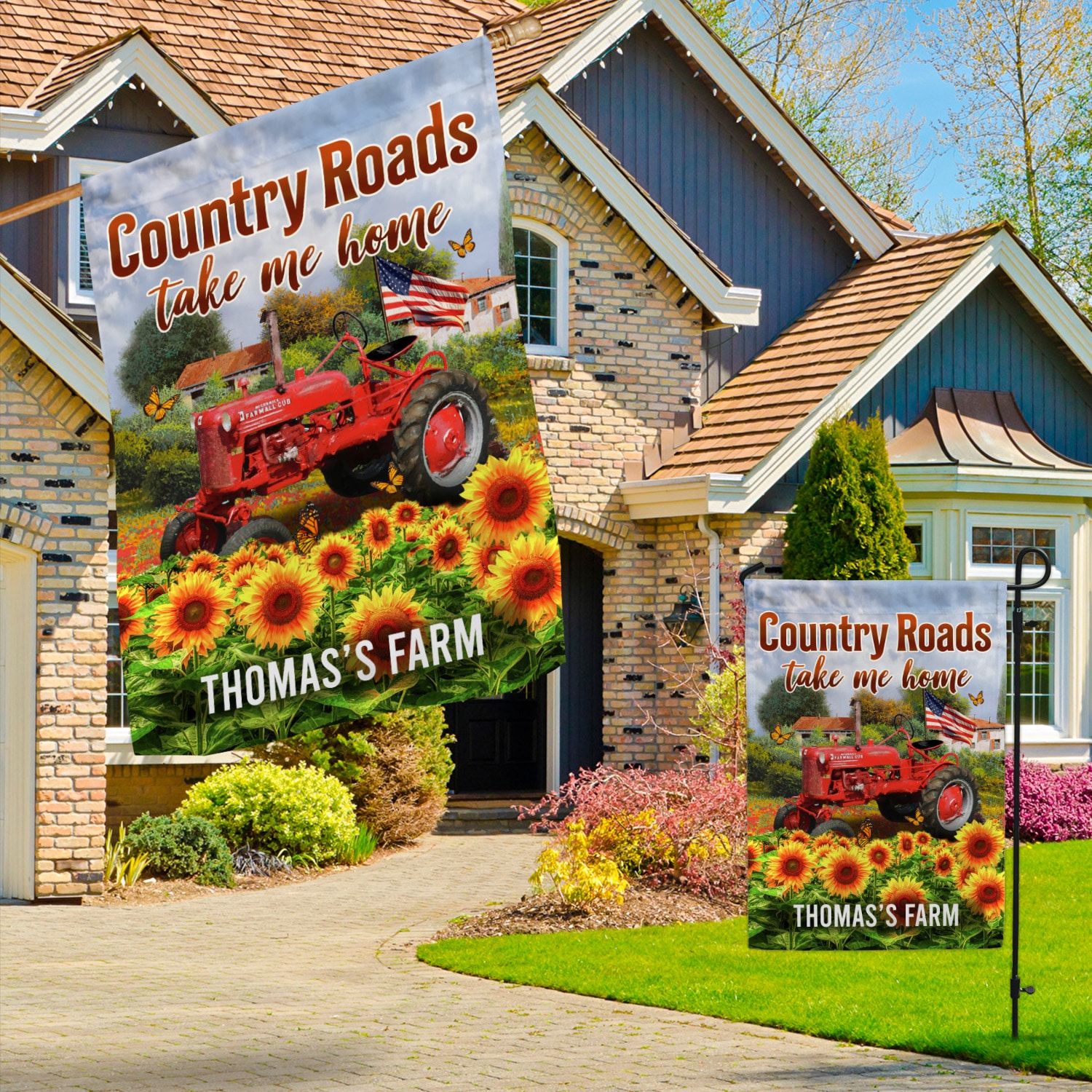 6UT. Country Road (Sample Design) Garden & House Mockup 3