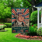 5KT. Suck it, England 1776 copy Garden Flag Mockup 2