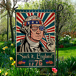 5KT. Suck it, England 1776 copy Garden Flag Mockup 5