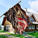 3LV. Dog and Flag 4th July-2 House Flag Mockup 5