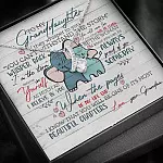 To My Granddaughter If They Whisper To You Elephant Alluring Beauty Necklace Granddaughter Gifts From Grandma