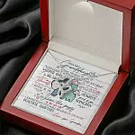 To My Granddaughter If They Whisper To You Elephant Double Hearts Necklace - Granddaughter Gifts From Grandma