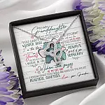 To My Granddaughter If They Whisper To You Elephant Double Hearts Necklace - Granddaughter Gifts From Grandma
