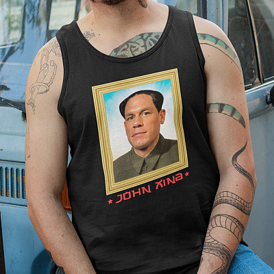 Alternative view of Funny Political Shirt John Cena Mandarin Very Sorry John Xina Cotton Tank Top Tee - Ladies Racerback Tank