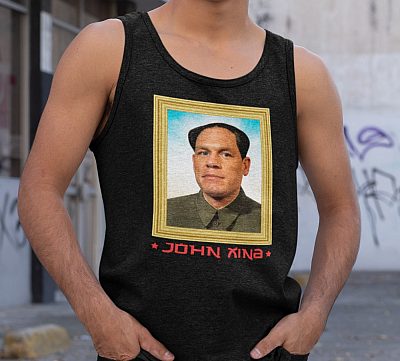 Funny Political Shirt John Cena Mandarin Very Sorry John Xina Cotton Tank Top Tee - Ladies Racerback Tank