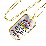 To My Camping Partner I Love You To The Mountains and Back Dog Tag Pendant Necklace - Gift For Camping Partner