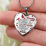 Cardinal Surrounded By Your Glory What Will My Heart Feel Will I Dance For You Jesus Heart Pendant Necklace
