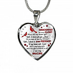 Cardinal Surrounded By Your Glory What Will My Heart Feel Will I Dance For You Jesus Heart Pendant Necklace