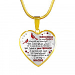 Cardinal Surrounded By Your Glory What Will My Heart Feel Will I Dance For You Jesus Heart Pendant Necklace