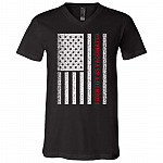 American Flag I Identify Tshirt, Black, V-Neck T-Shirt