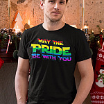 LGBTQ May The Pride Be With You LGBT Flag T-shirt - V-neck - Gay Pride Shirt