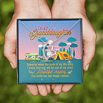To My Granddaughter Someday When The Book Of My Life Ends Camping Forever Love Heart Pendant Necklace