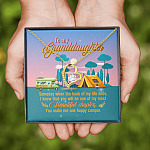 To My Granddaughter Someday When The Book Of My Life Ends Camping Forever Love Heart Pendant Necklace