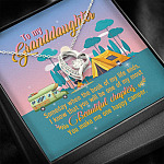 To My Granddaughter Someday When The Book Of My Life Ends Camping Forever Love Heart Pendant Necklace