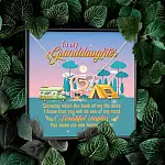 To My Granddaughter Someday When The Book Of My Life Ends Camping Interlocking Hearts Pendant Necklace
