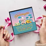 To My Granddaughter Someday When The Book Of My Life Ends Camping Interlocking Hearts Pendant Necklace