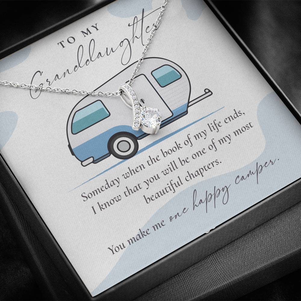 Camping to My Granddaughter Someday When the Book of My Life Ends Alluring Pendant Necklace