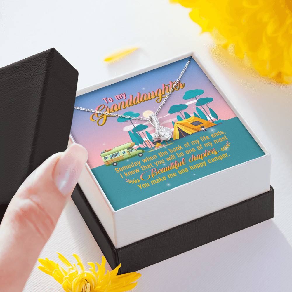 To My Granddaughter Someday When The Book Of My Life Ends Camping Interlocking Alluring Beauty Necklace