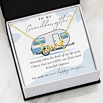 Camping to My Granddaughter Someday When the Book of My Life Ends Scripted Love Pendant Necklace