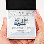 Camping to My Granddaughter Someday When the Book of My Life Ends Scripted Love Pendant Necklace