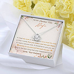 To My Smokin' Hot Wife If I Had One Wish It Would Be To Turn Back The Clock Love Knot Necklace