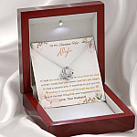 To My Smokin' Hot Wife If I Had One Wish It Would Be To Turn Back The Clock Love Knot Necklace