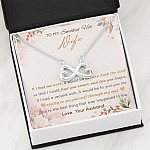 To My Smokin' Hot Wife If I Had One Wish It Would Be To Turn Back The Clock Infinity Heart Pendant Necklace