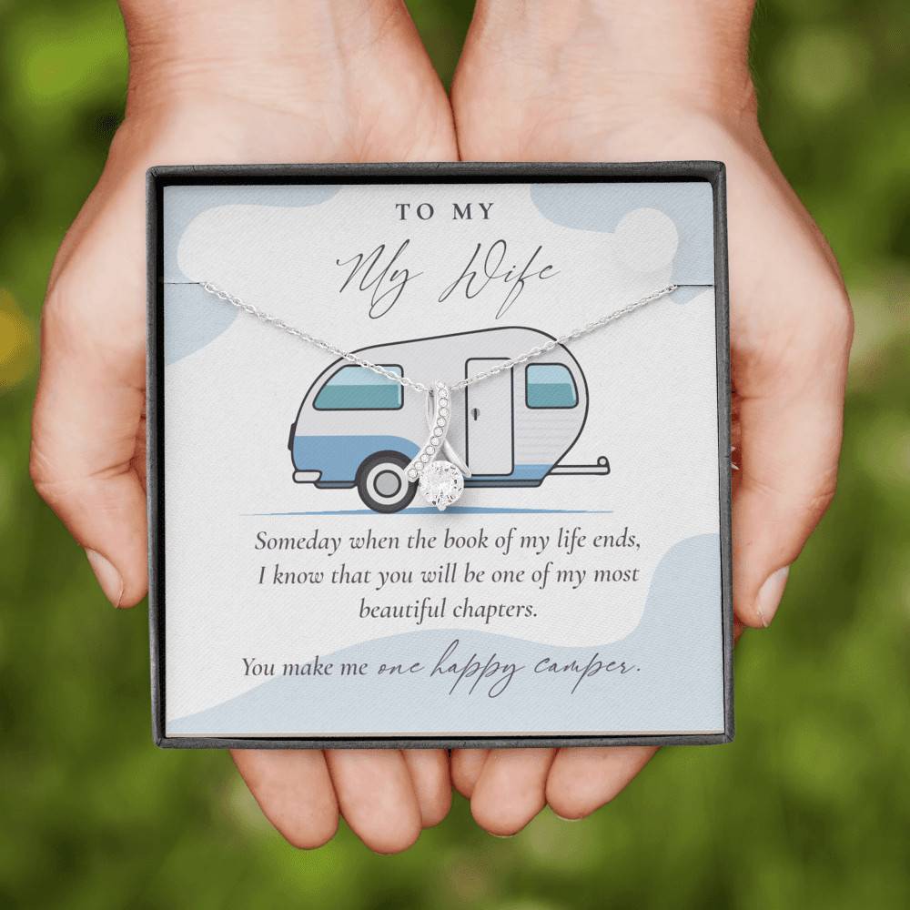 Camping to My Wife Someday When the Book of My Life Ends Alluring Pendant Necklace