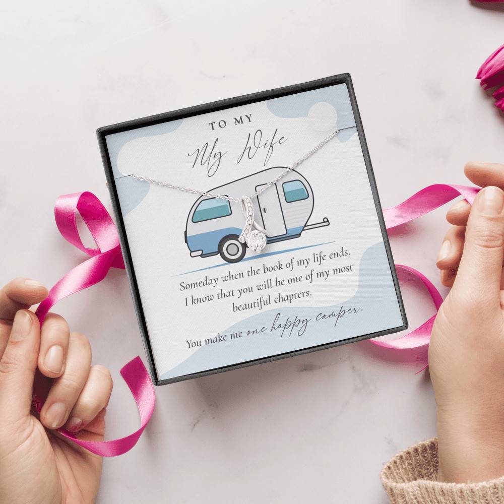 Camping to My Wife Someday When the Book of My Life Ends Alluring Pendant Necklace