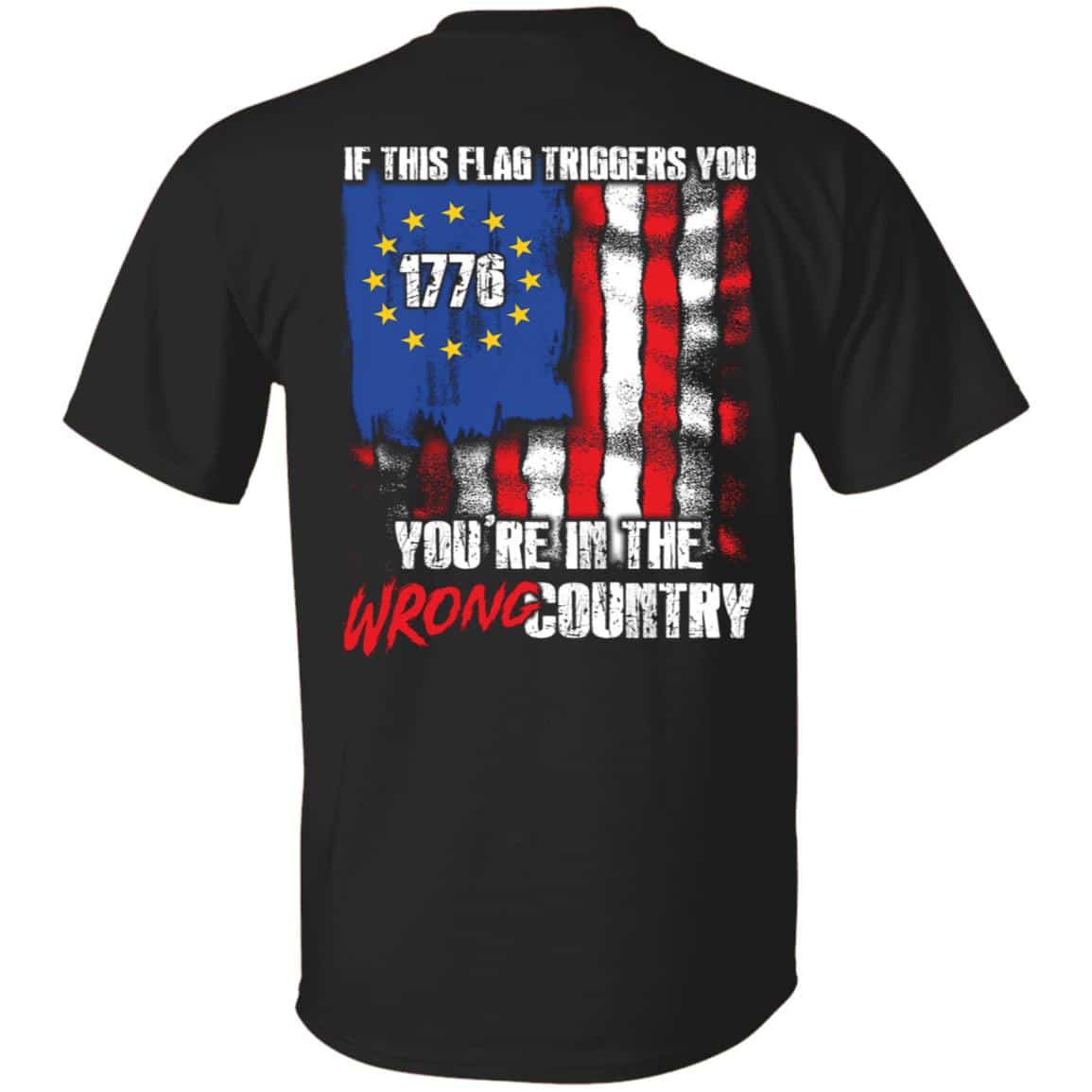 Flag Triggers Shirt, Black, Unisex T-Shirt