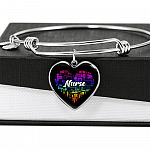 Rainbow Nurse Heart Proud Nurse Heart Pendant Necklace