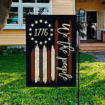 2. We The People America Old Flag (4) Garden Flag Mockup 3