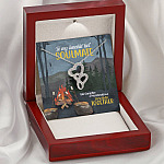 To My Smokin' Hot Soulmate Like Campfire & Marshmallows We're Better Together Camping Double Hearts Necklace