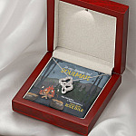 To My Smokin' Hot Soulmate Like Campfire & Marshmallows We're Better Together Camping Double Hearts Necklace