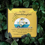 To My Granddaughter I Know You Make Me One Happy Camper Forever Love Necklace