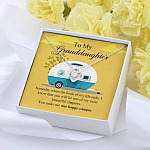 To My Granddaughter I Know You Make Me One Happy Camper Love Knot Necklace To My Granddaughter I Know You Make Me One Happy Camper Love Knot Necklace