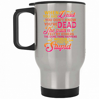 14 oz. Silver Travel Mug