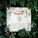 To My Badass Daughter When It's Too Hard To Look Back Love Knot Necklace - Daughter Gifts From Mom To My Badass Daughter When It's Too Hard To Look Back Love Knot Necklace - Daughter Gifts From Mom
