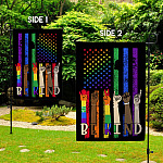 3VT. Be Kind LGBT Flag (6) Garden Flag Mockup 2 Side
