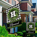 4O. Personalized Flag (Sample Design) Garden & House Mockup 2