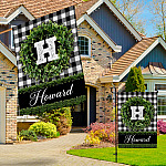 4O. Personalized Flag (Sample Design) Garden & House Mockup 3